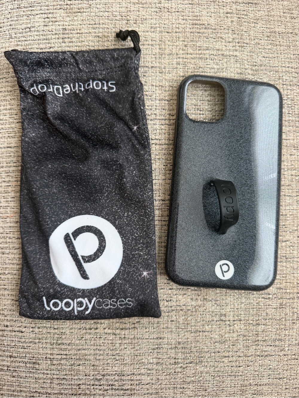 Loopy iPhone 13 Pro Max Case – Black Glitter